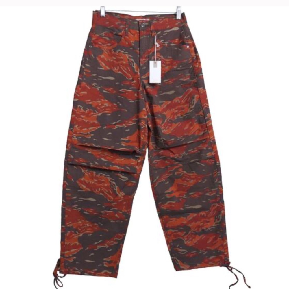 Good American High Rise Red Camo Baggy Pant